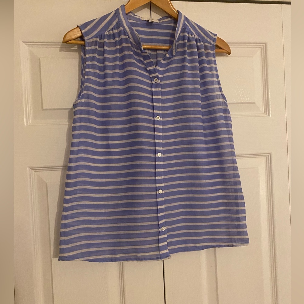 J Crew sleeveless striped top sz 2